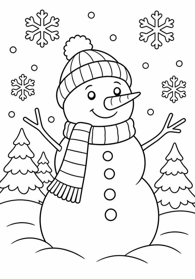 Klassischer Schneemann