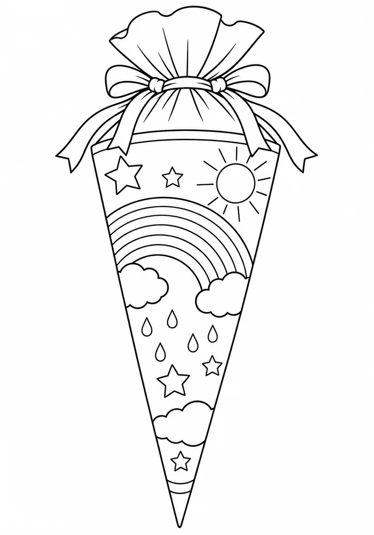 Regenbogen-Schultüte