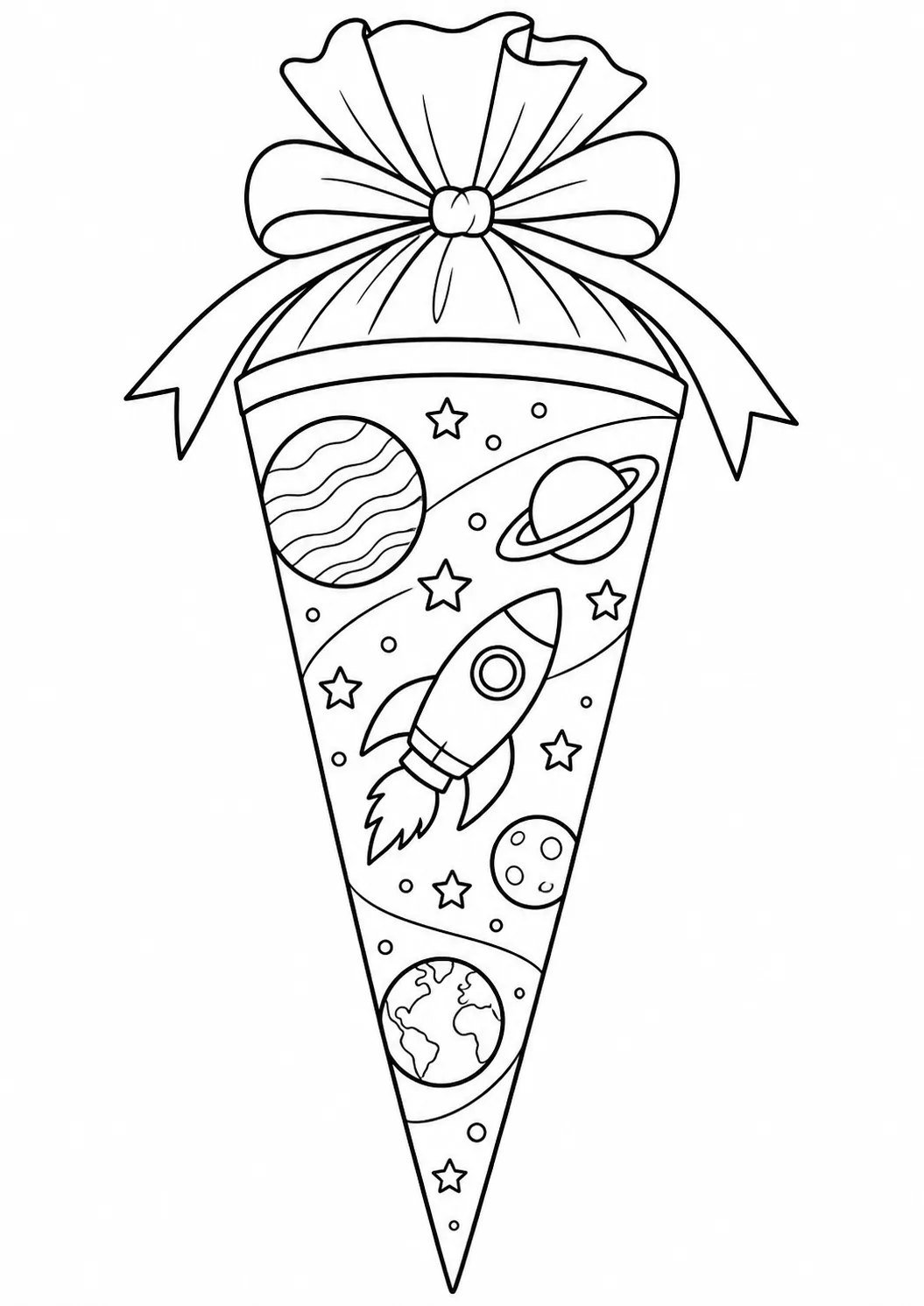 Schultüte mit Weltraummotiven