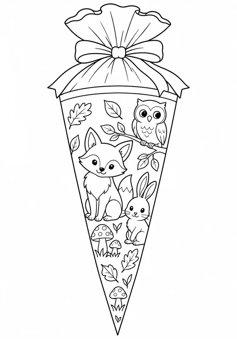 Waldtiere-Schultüte