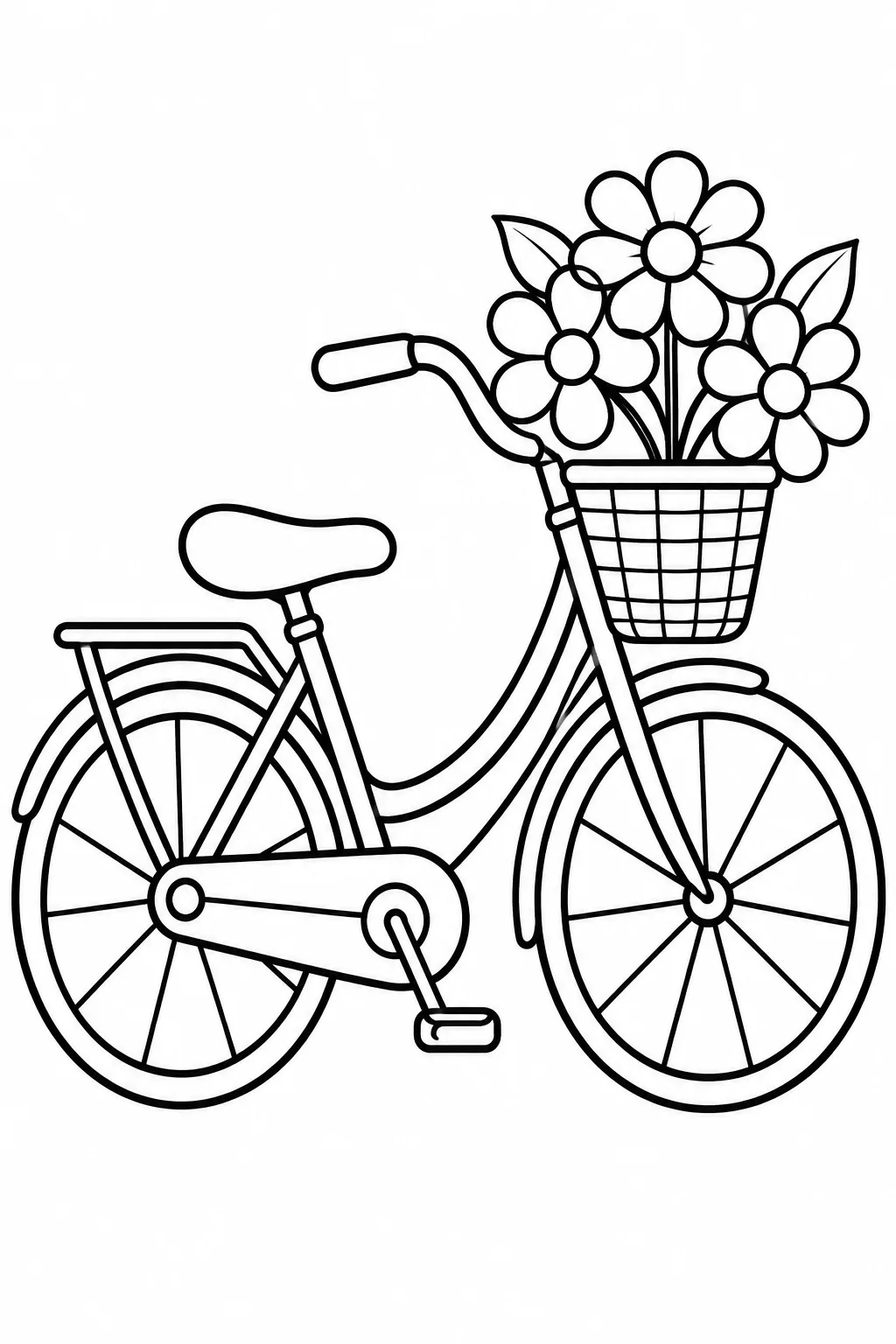 Fahrrad mit Blumenkorb