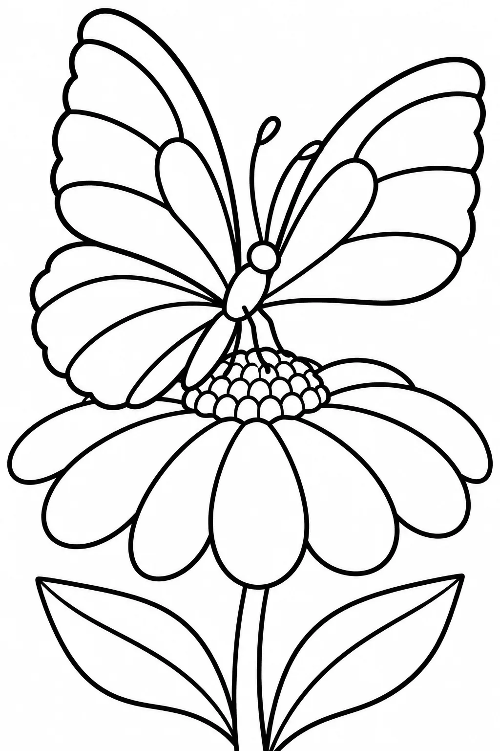 Schmetterling auf großer Blume