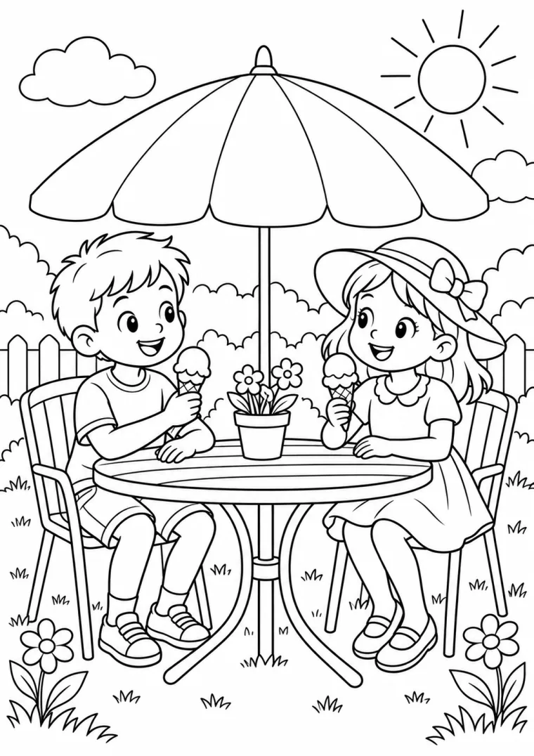 Kinder mit Eis
