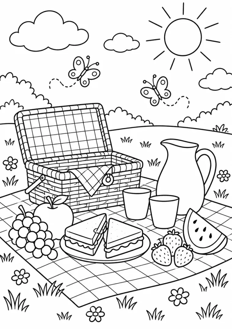 Sommerpicknick im Grünen