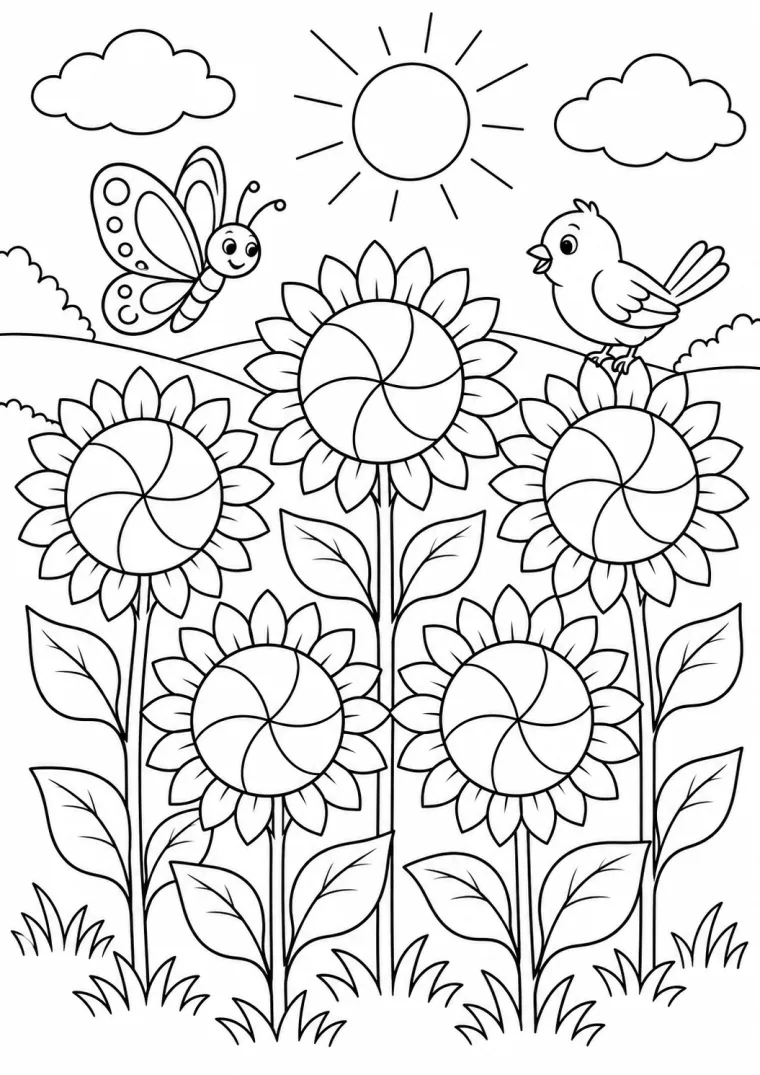Sonnenblumen im Sommer