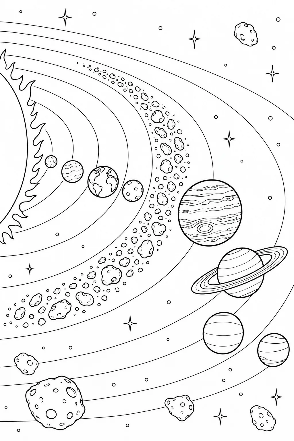 Asteroidengürtel zwischen Planeten