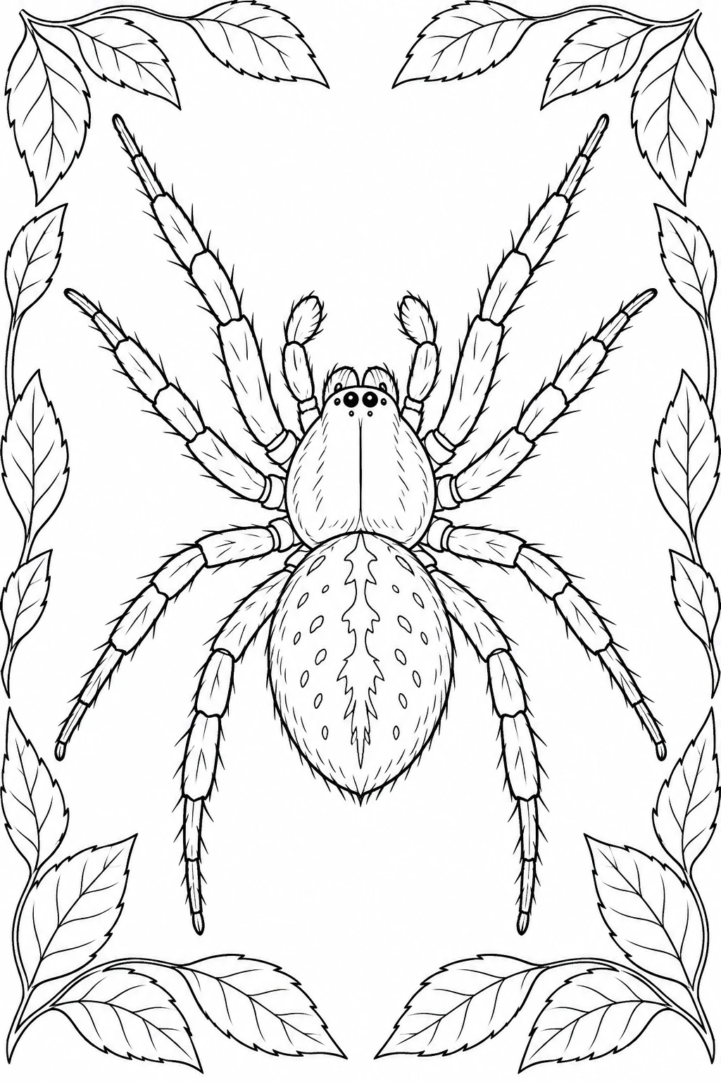 Spinnenkörper von oben