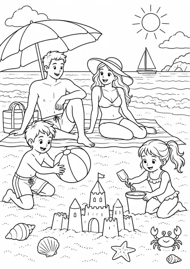 Detailreicher Strandtag