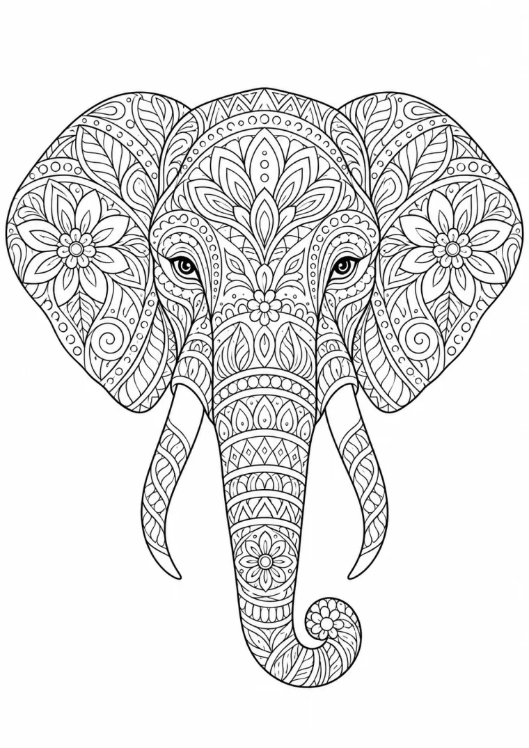 Elefant mit Mustern