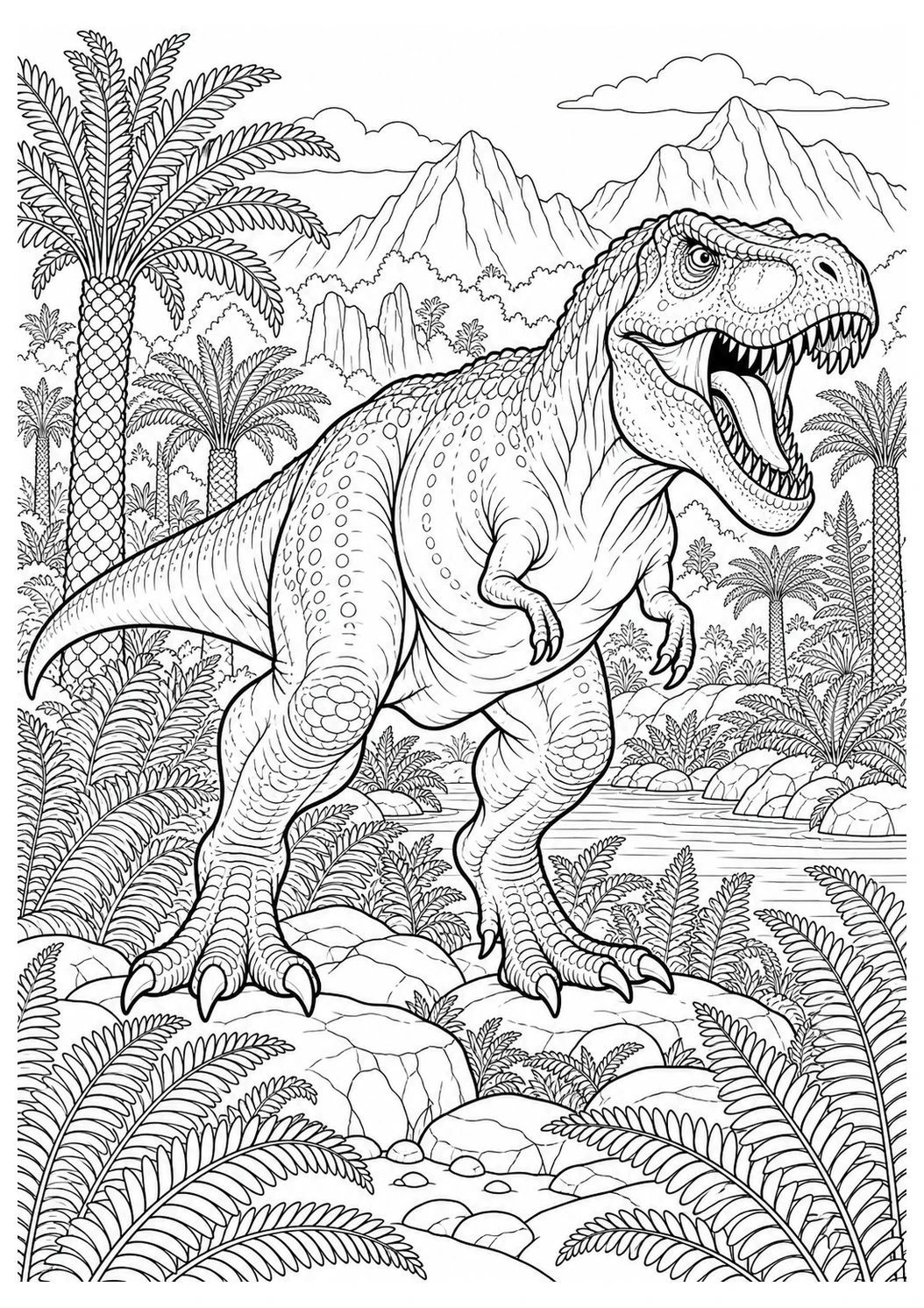 T-Rex im Kreidezeitwald