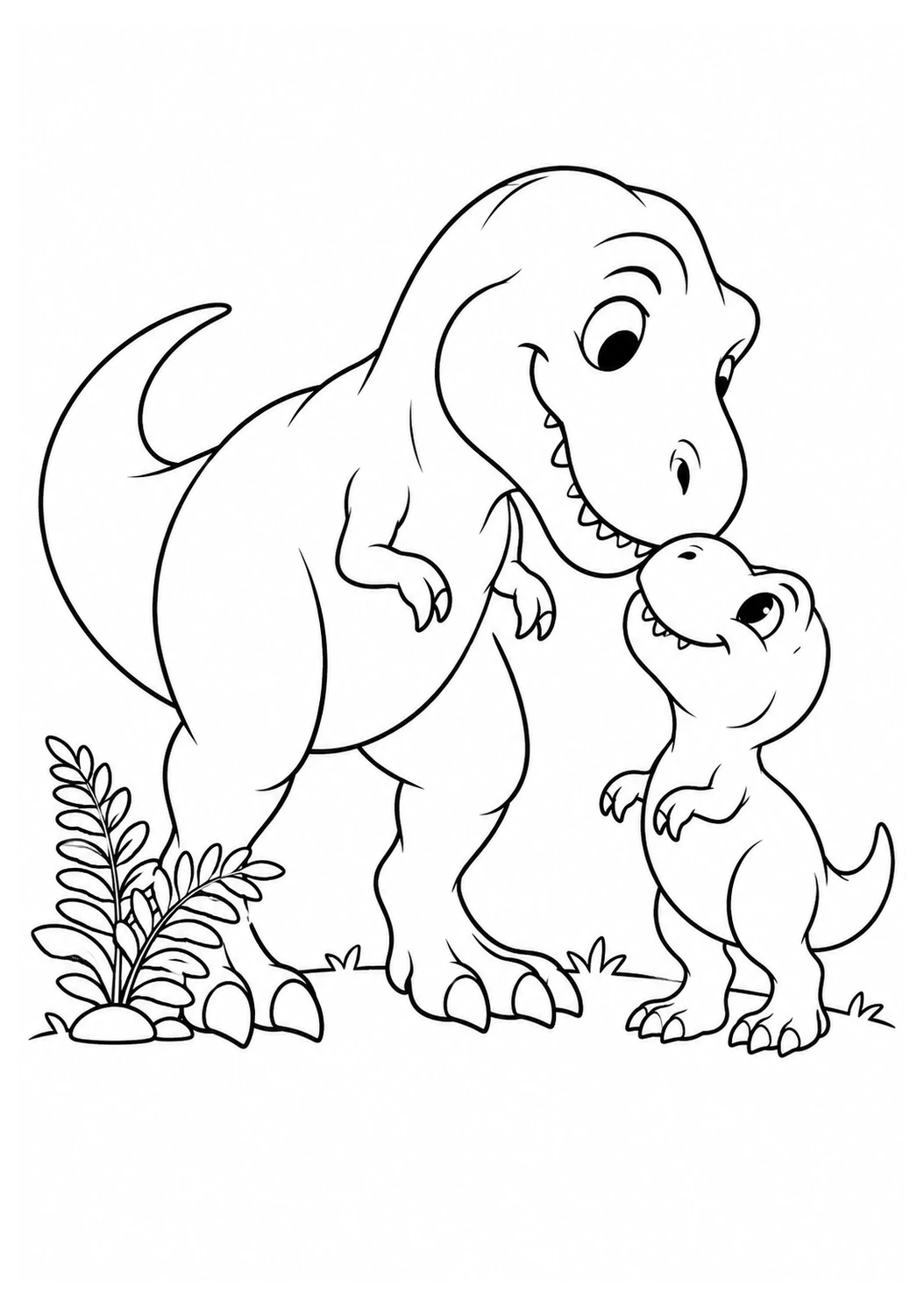 T-Rex mit Jungtier