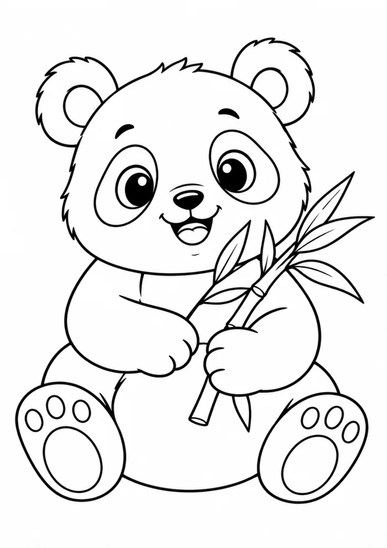 Panda mit Bambus