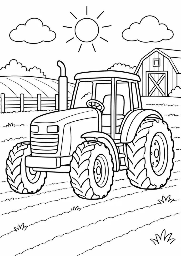 Traktor auf dem Feld