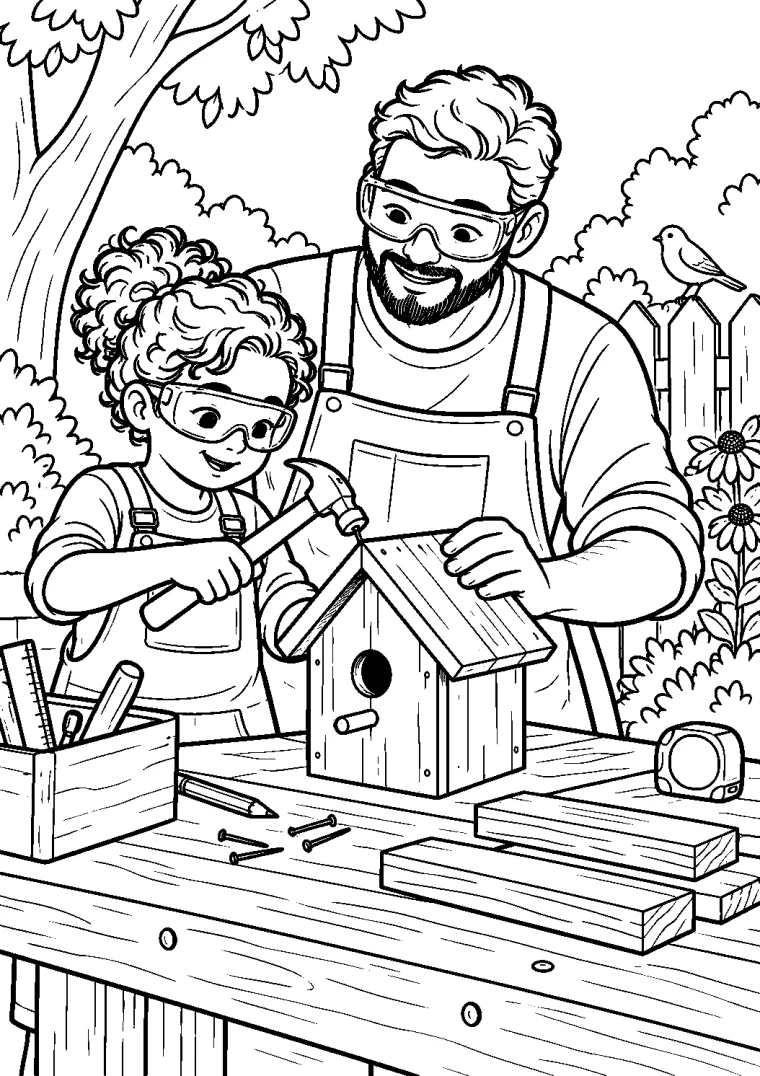 Vogelhaus bauen mit Papa