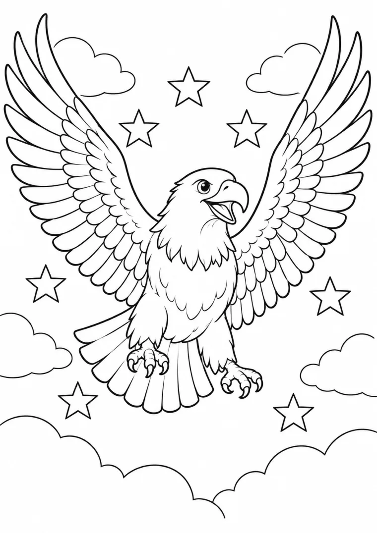Adler mit Sternen
