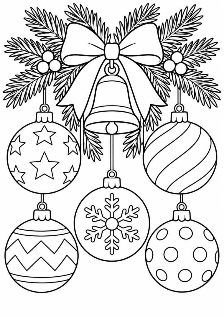 Weihnachten mit Christbaumkugeln
