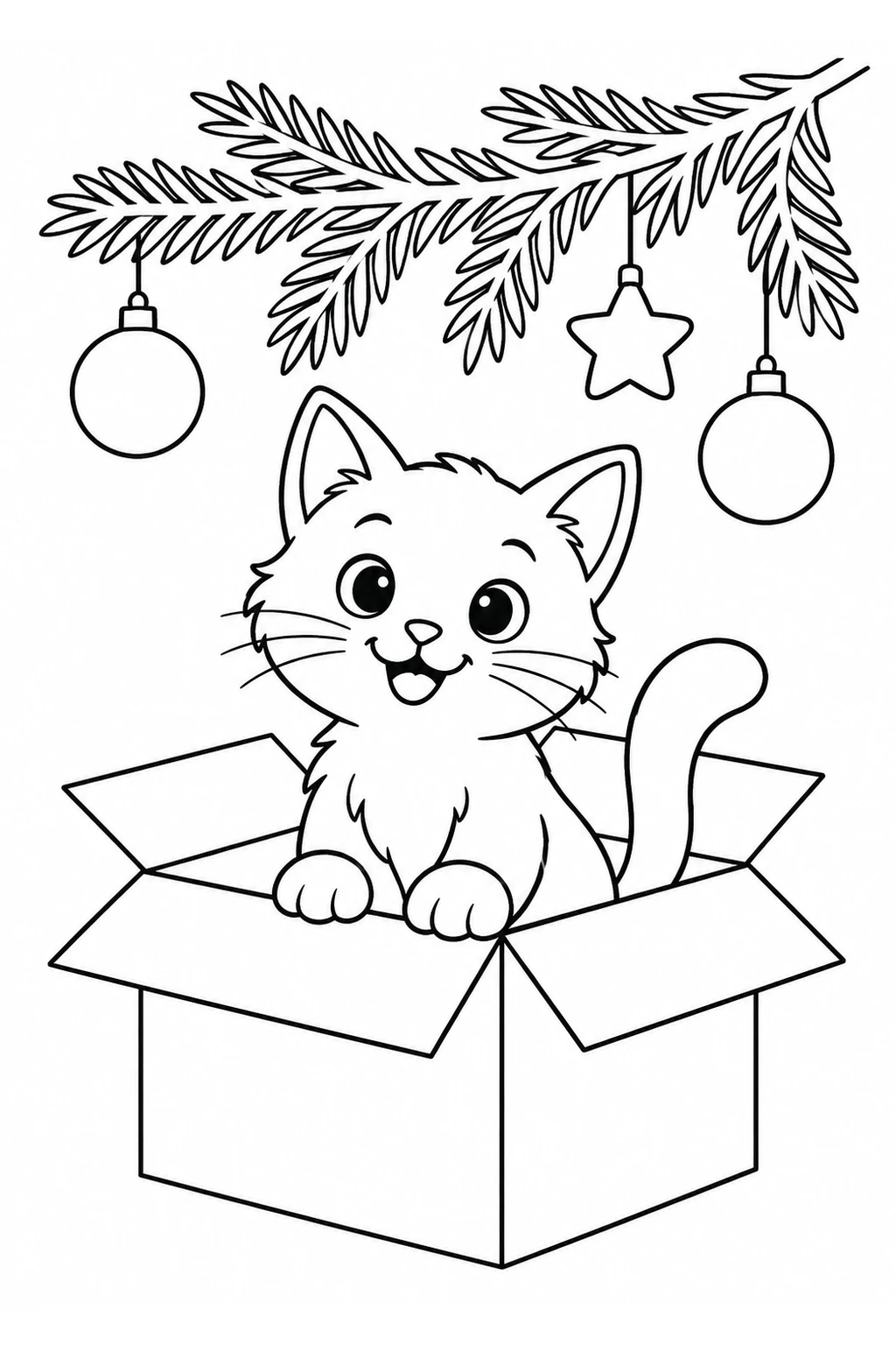 Katze im Geschenkekarton