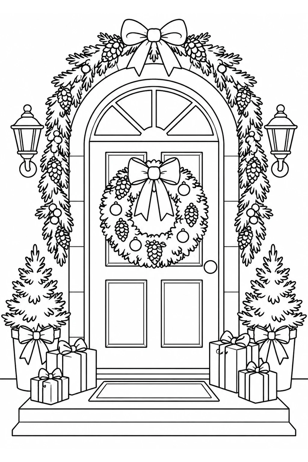 Weihnachtlicher Türbogen