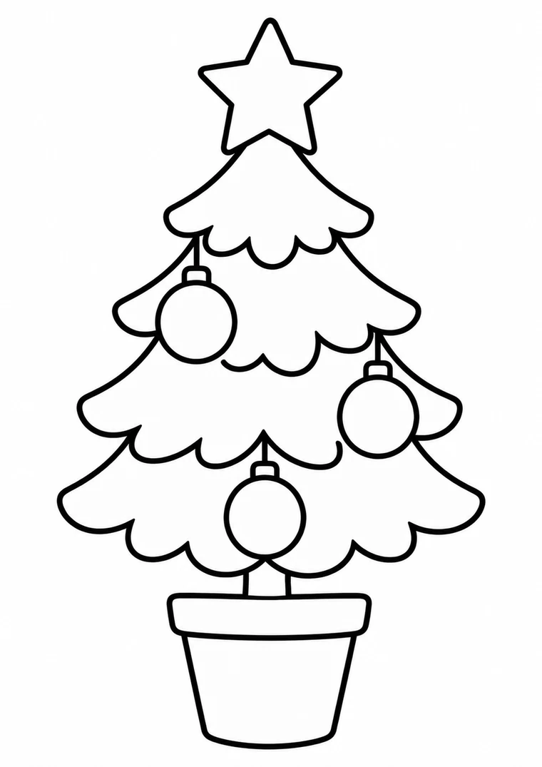 Kleiner Weihnachtsbaum im Topf