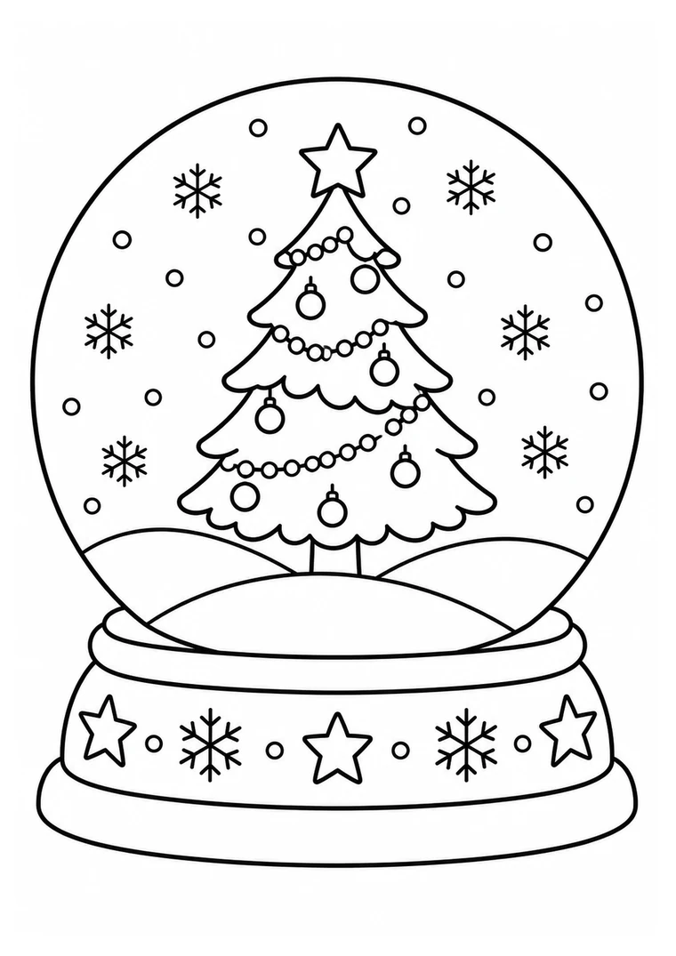 Weihnachtsbaum in der Schneekugel