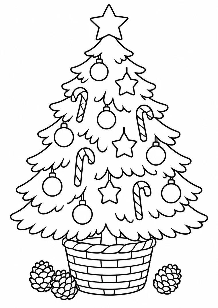 Weihnachtsbaum mit Zuckerstangen