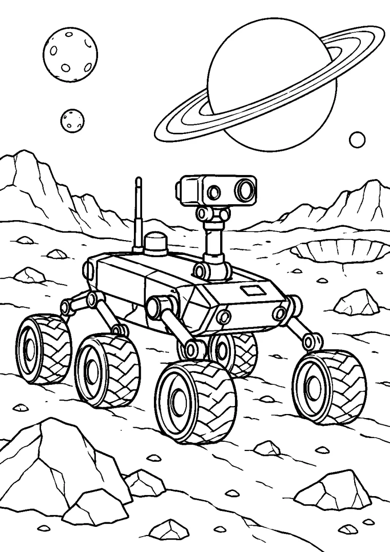 Forschungsrover auf dem fremden Mond