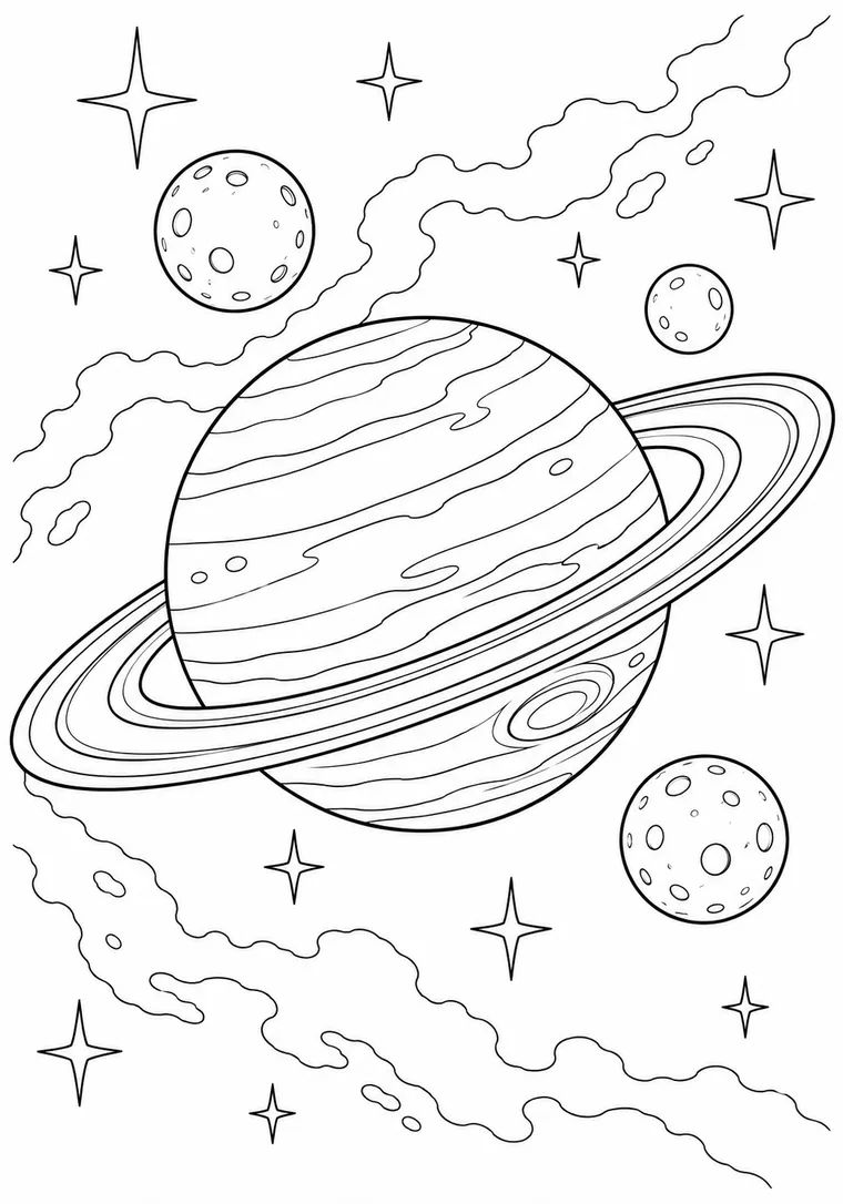Ringplanet mit Monden