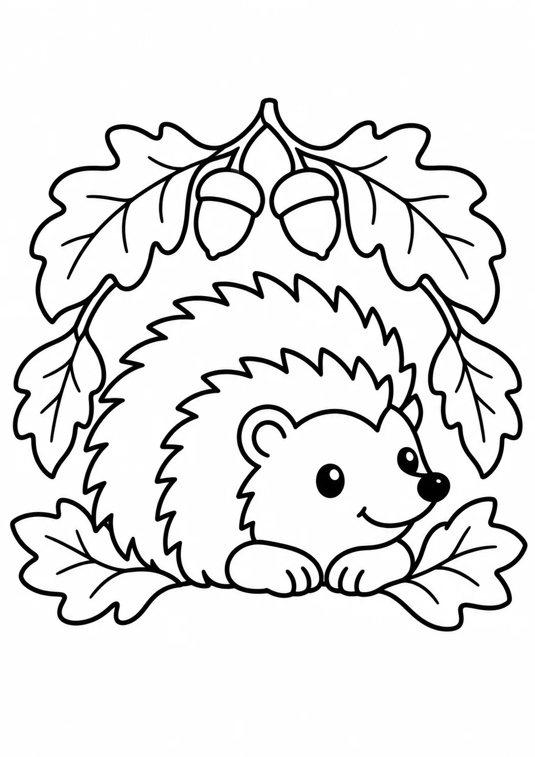 Igel unter Herbstblättern