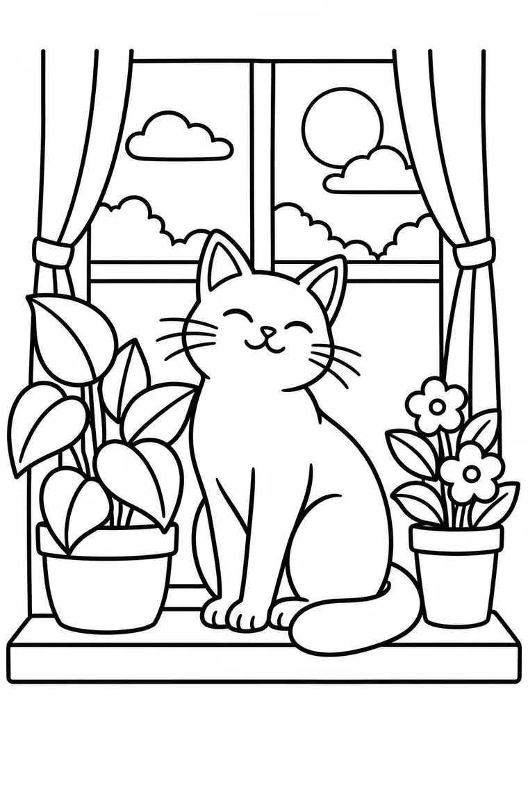 Katze am Fenster