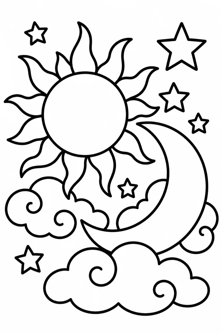 Sonne, Mond und Sterne