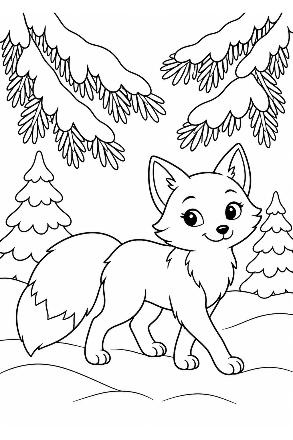 Fuchs im verschneiten Wald