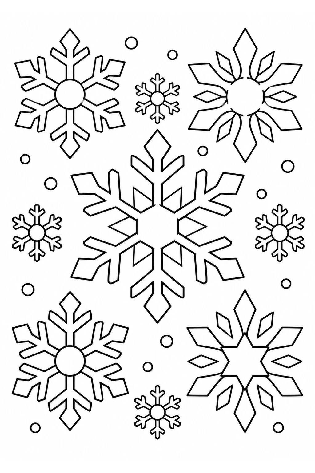 Großes Schneeflocken-Sammelbild