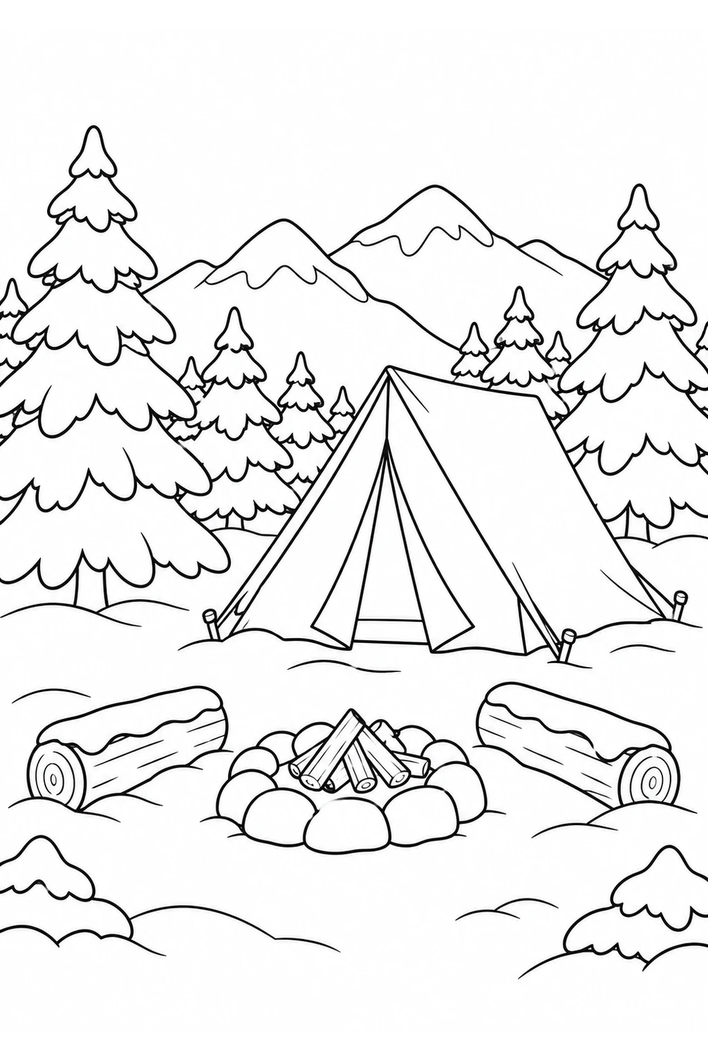 Wintercamp mit Zelt