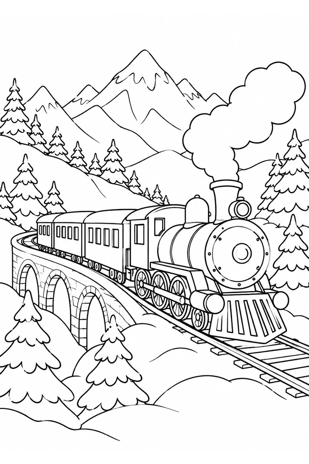 Winterzug durch die Berge