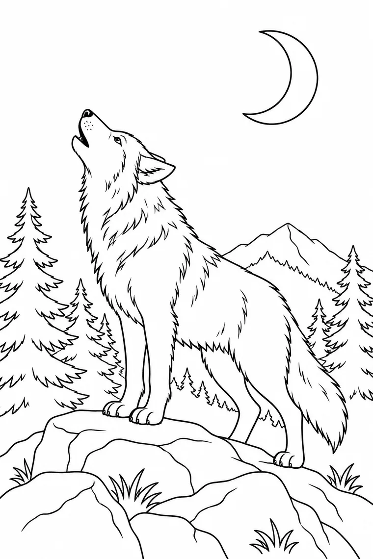 Heulender Wolf