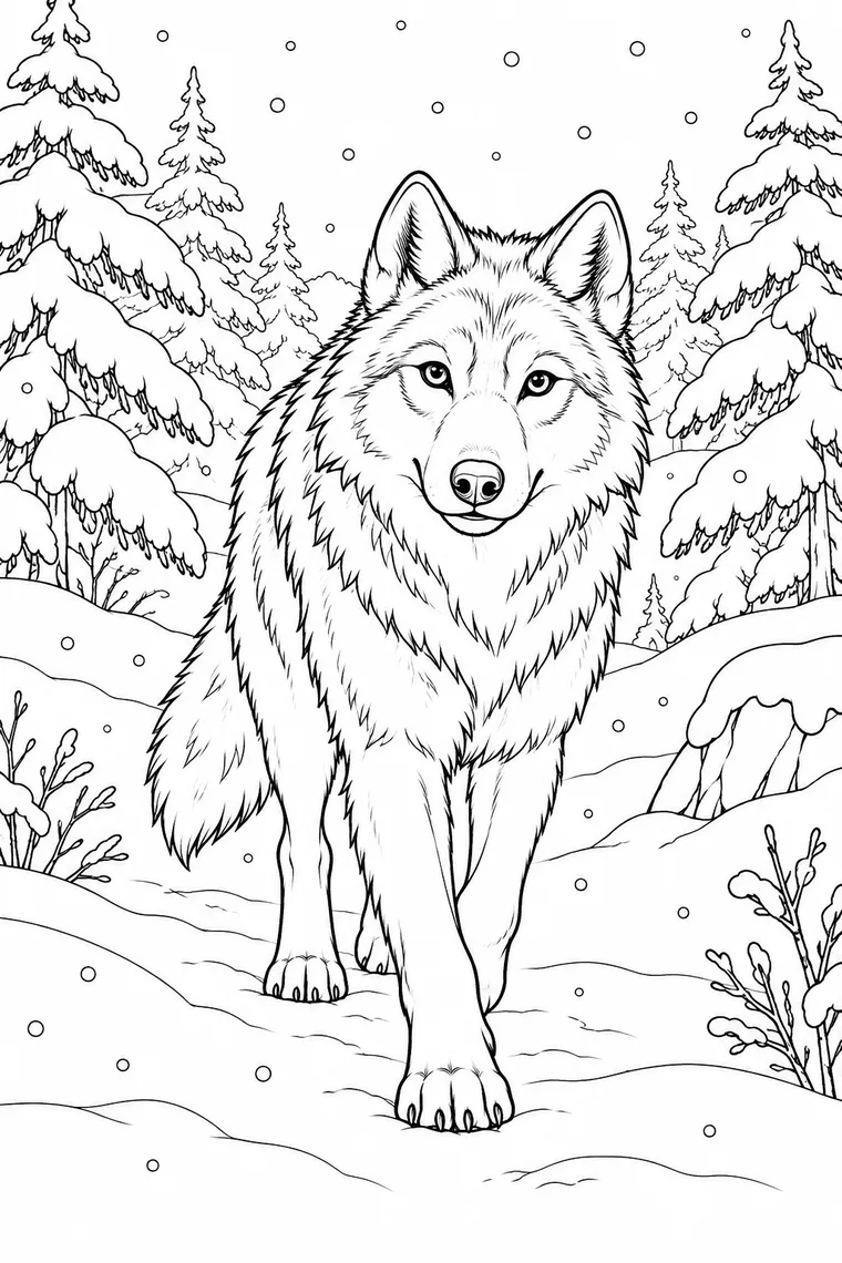 Wolf im Schnee