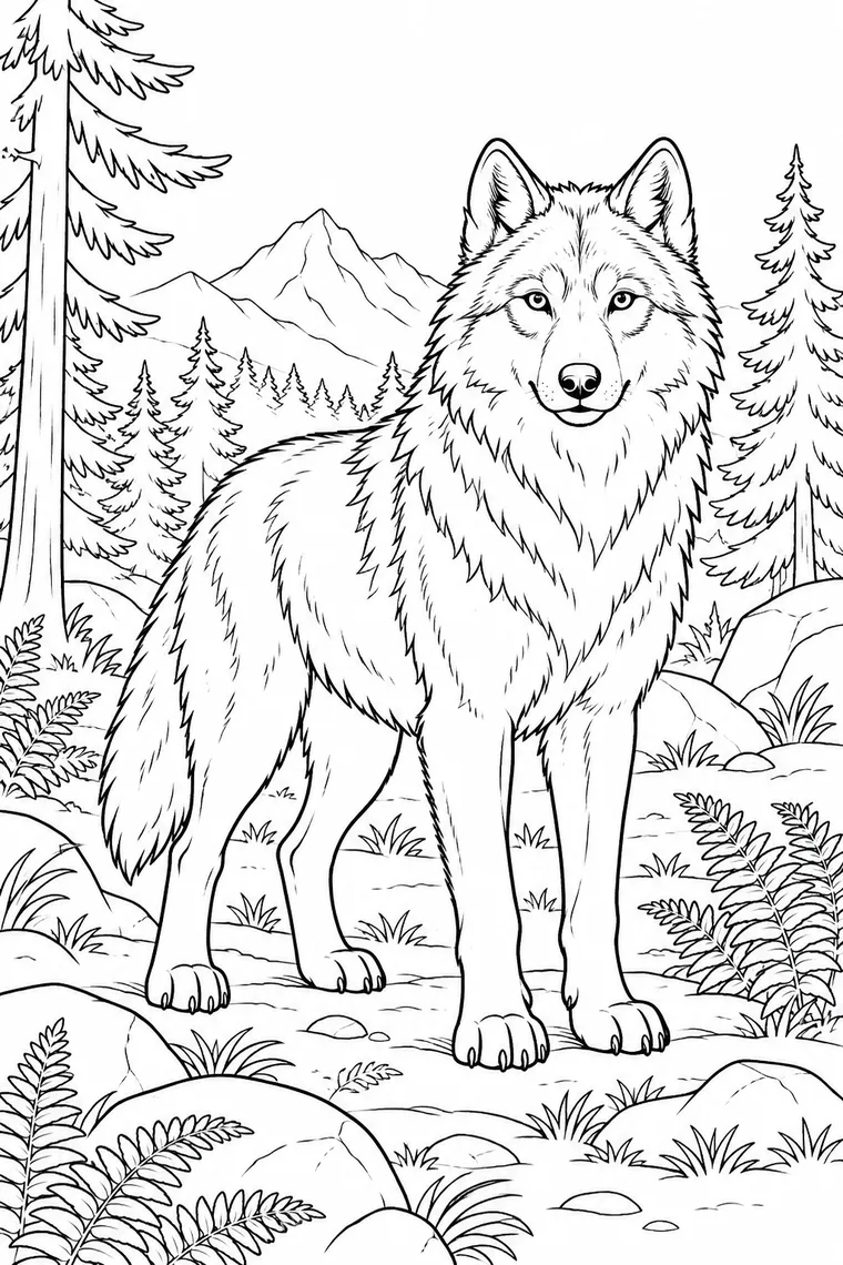 Wolf im Wald