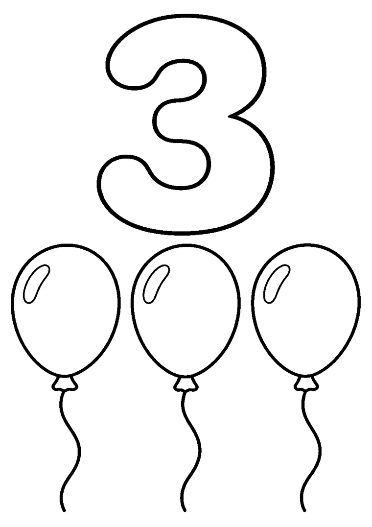 Drei und drei Ballons
