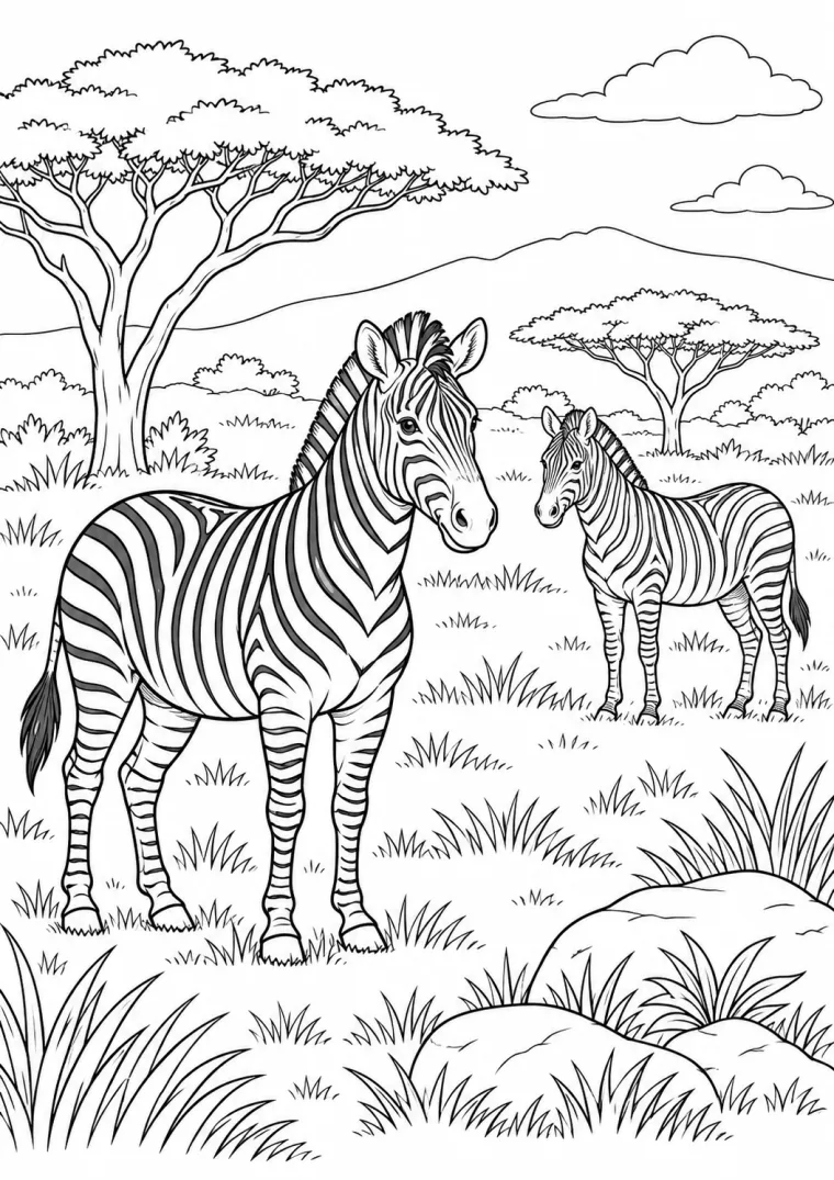Zwei Zebras