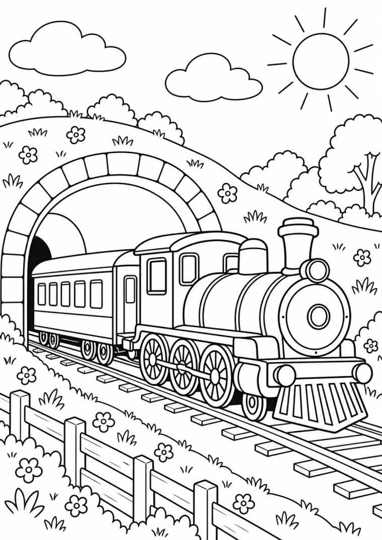 Dampflok am Tunnel