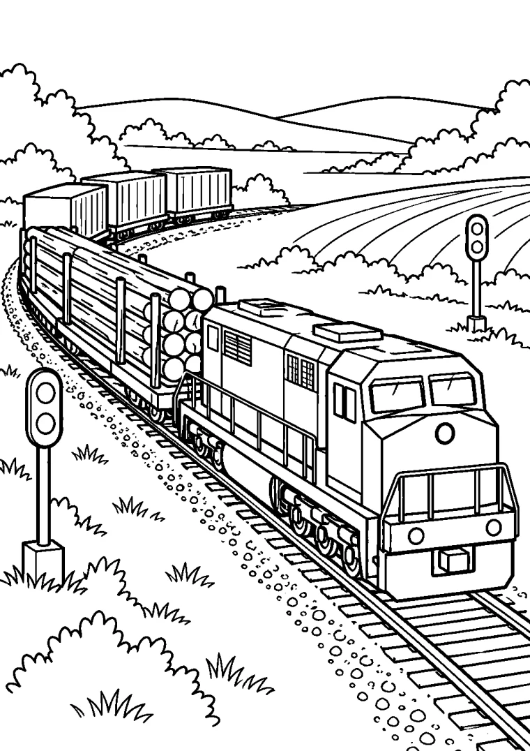 Güterzug in der Kurve